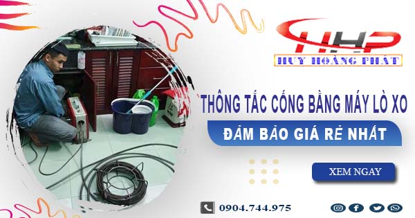 Thông tắc cống bằng máy lò xo tại quận Thanh Xuân【199K】