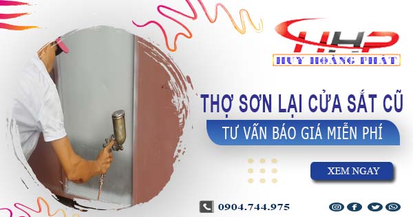 Thợ sơn lại cửa sắt cũ tại Tân Bình -【Tư vấn báo giá miễn phí】